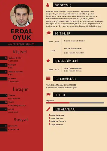 Çağrı Merkezi cv indir